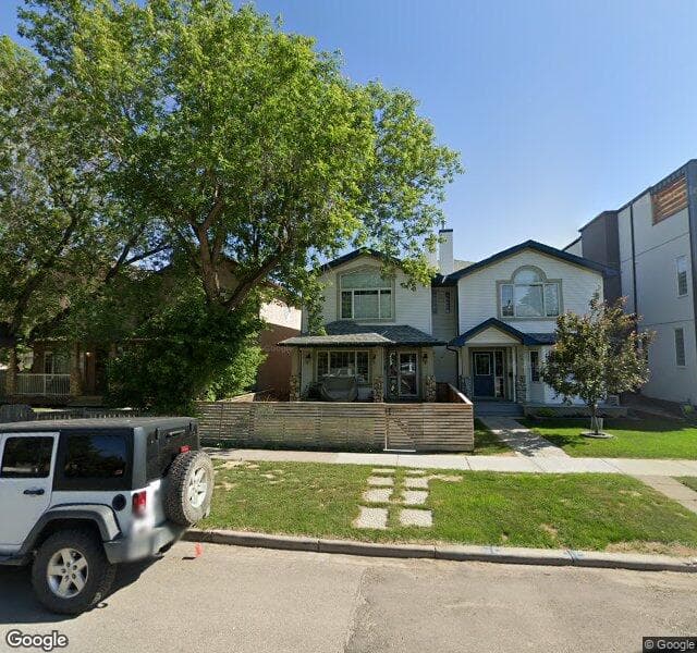 Street view of 1107 18 Avenue NW, Calgary