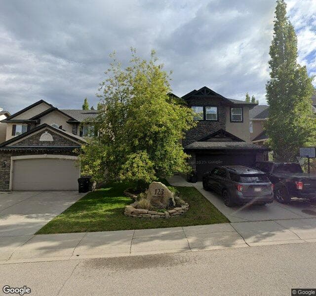 Street view of 123 Aspen Stone Crescent SW, Calgary