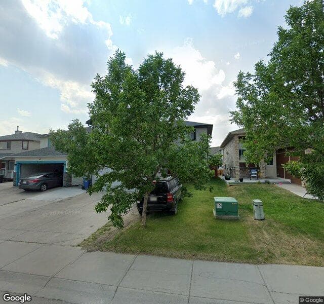 Street view of 7202 Laguna Way NE, Calgary