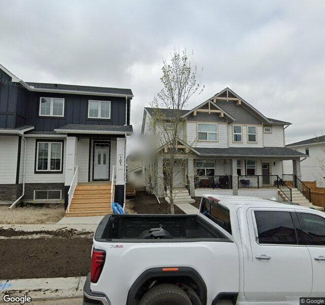 Street view of 97 Veranda Boulevard SW, Calgary