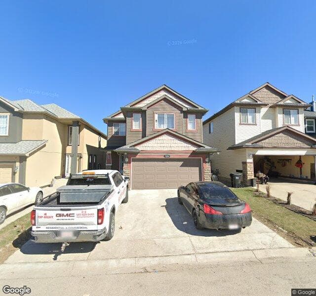 Street view of 44 Saddlecrest Terrace NE, Calgary