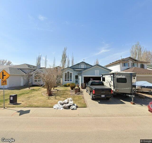 Street view of 4912 186 Street NW, Edmonton