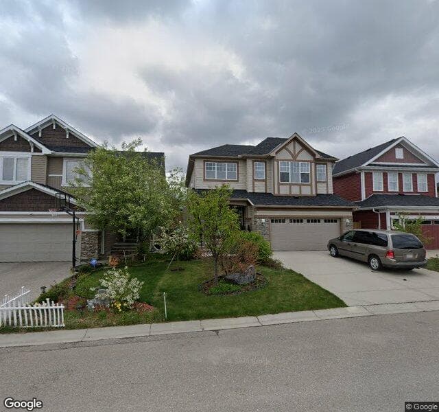 Street view of 77 Silverado Bank Circle SW, Calgary