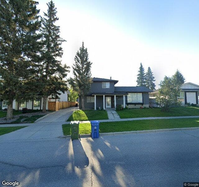 Street view of 9816 Oakfield Drive SW, Calgary