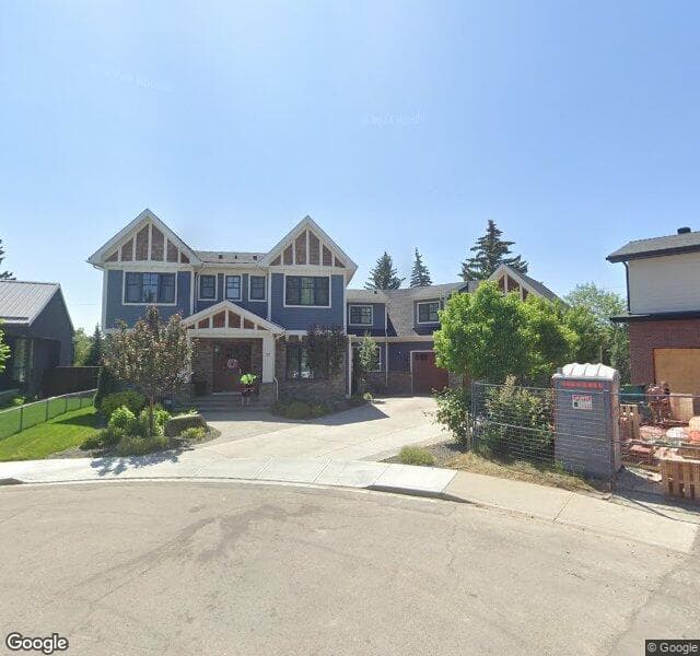 Street view of 27 Cambridge Place NW, Calgary