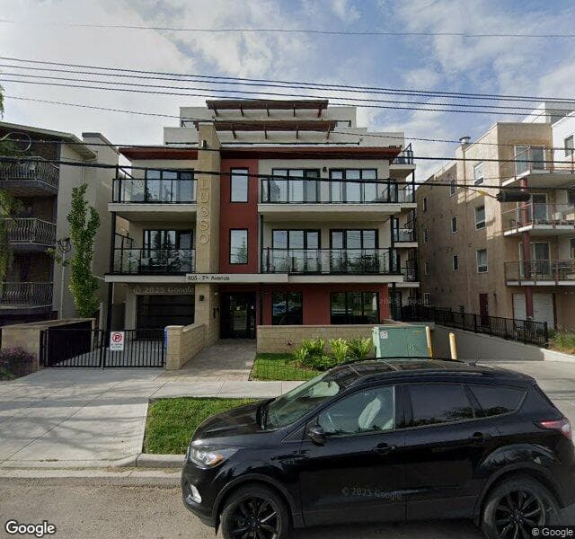 Street view of 202-605 7 Avenue NE, Calgary
