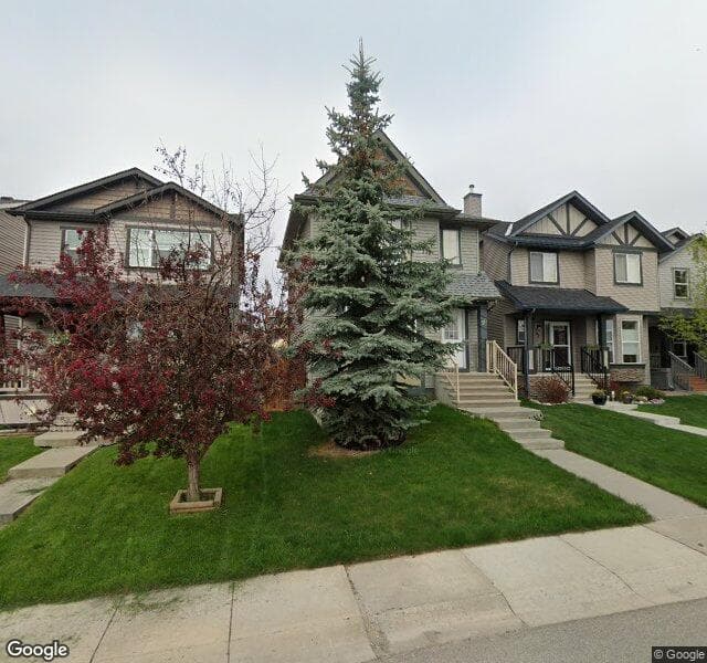 Street view of 96 Silverado Plains View SW, Calgary
