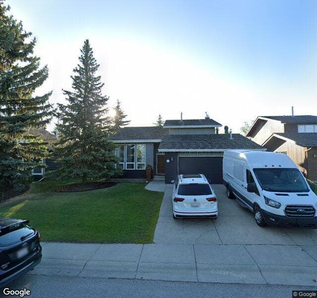 Street view of 9424 Oakmount Drive SW, Calgary