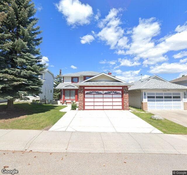 Street view of 338 Sandstone Drive NW, Calgary
