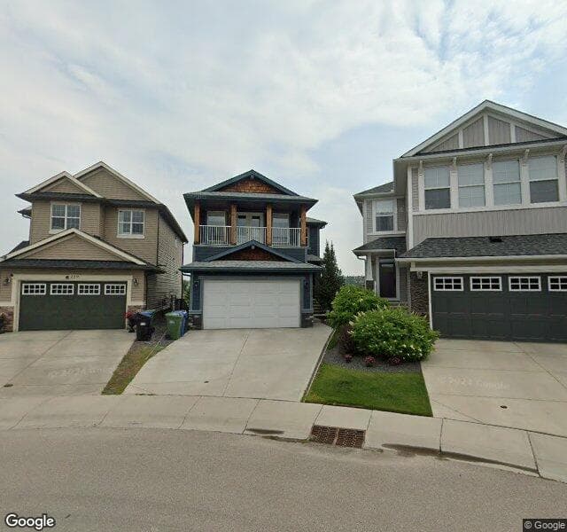 Street view of 215 Chaparral Valley Way SE, Calgary