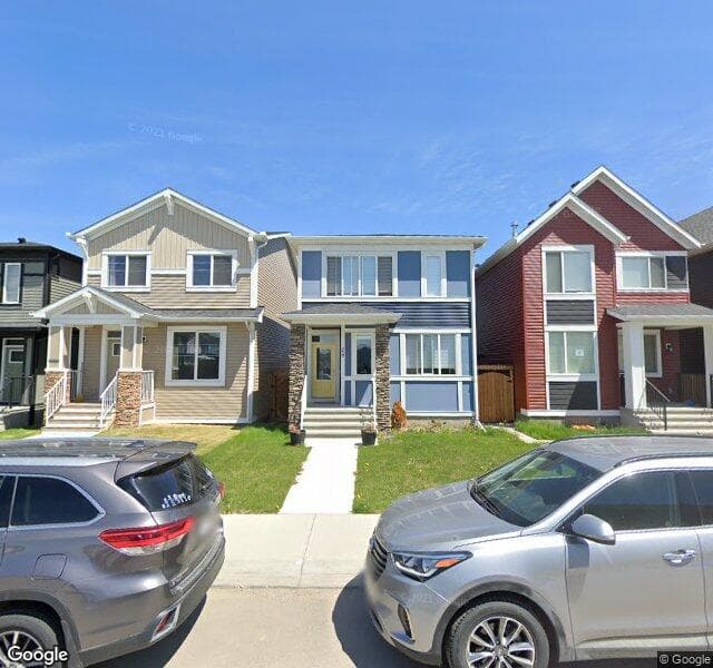 Street view of 28 Seton Terrace SE, Calgary
