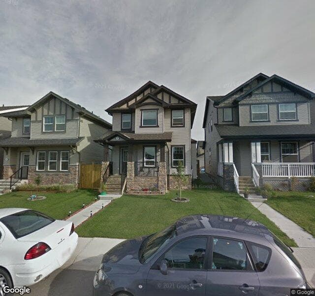 Street view of 18 Skyview Springs Rise NE, Calgary