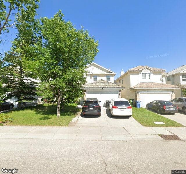 Street view of 633 Coral Springs Boulevard NE, Calgary