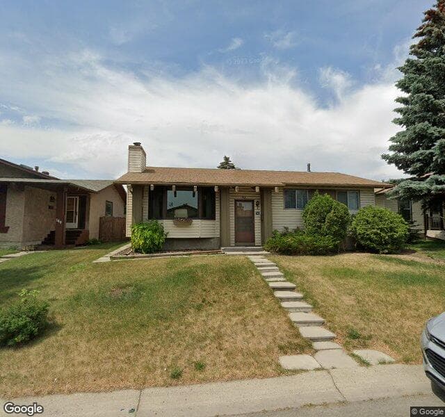 Street view of 47 Templehill Place NE, Calgary
