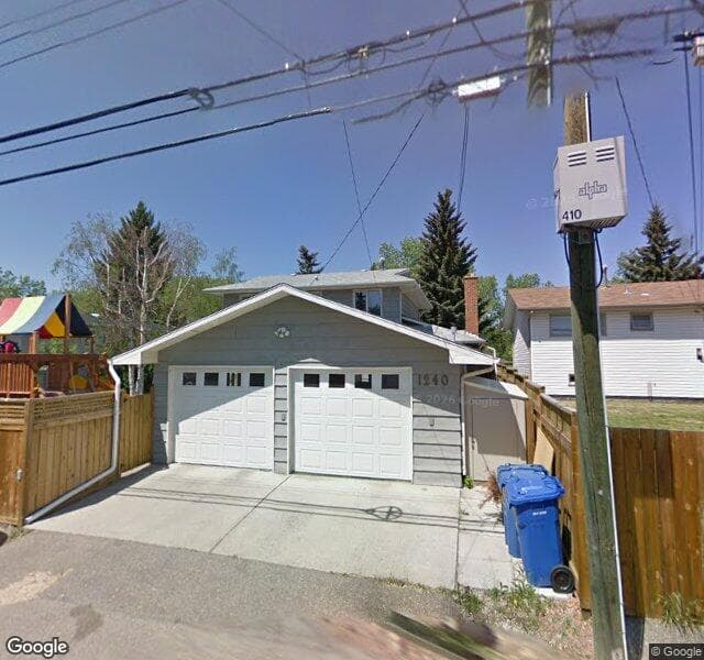 Street view of 1240 Acadia Drive SE, Calgary