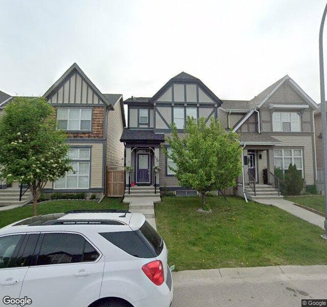 Street view of 104 New Brighton Grove SE, Calgary
