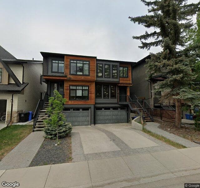 Street view of 527 18A Street NW, Calgary