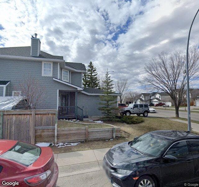 Street view of 1034 Coventry Drive NE, Calgary