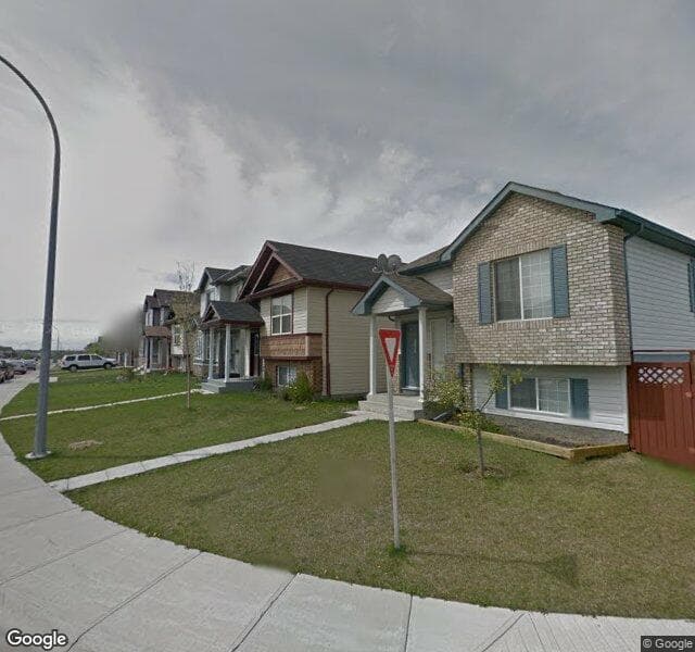 Street view of 8478 Saddleridge Drive NE, Calgary