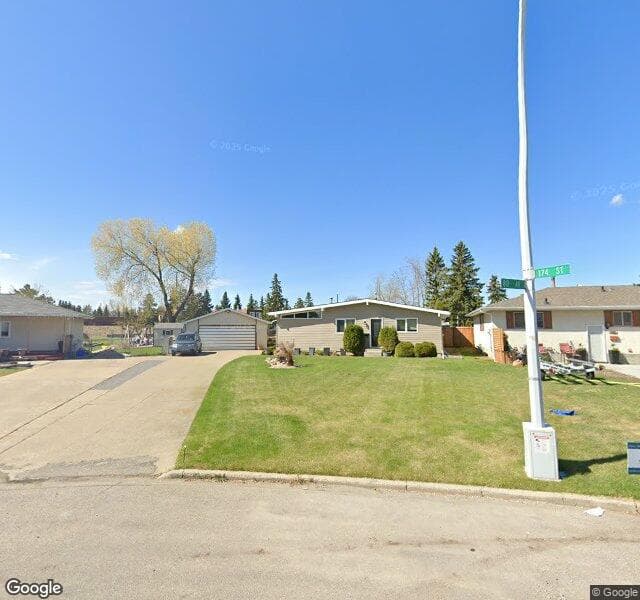 Street view of 17327 80 Avenue NW, Edmonton