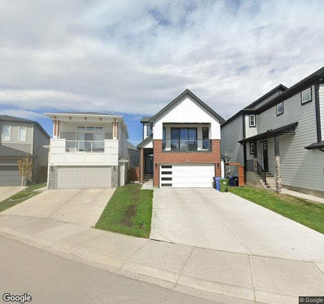 Street view of 33 Cranbrook Close SE, Calgary