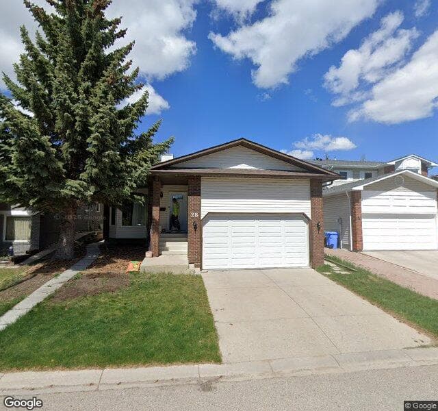 Street view of 28 Hawksley Crescent NW, Calgary