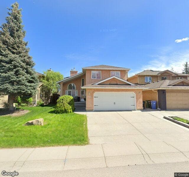 Street view of 28 Mount Sparrowhawk Landing SE, Calgary
