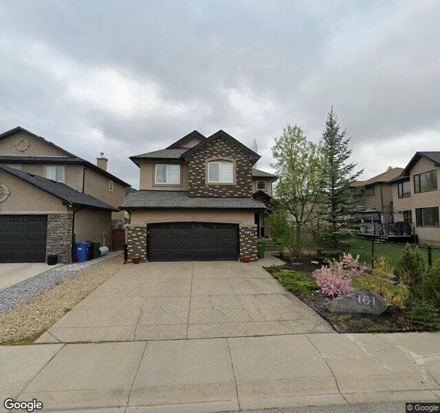 Street view of 161 Evercreek Bluffs Road SW, Calgary