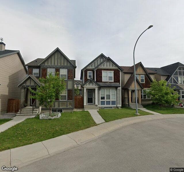 Street view of 4032 New Brighton Grove SE, Calgary