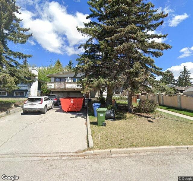 Street view of 5843 Dalhousie Drive NW, Calgary