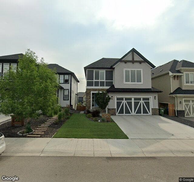 Street view of 96 Masters Way SE, Calgary