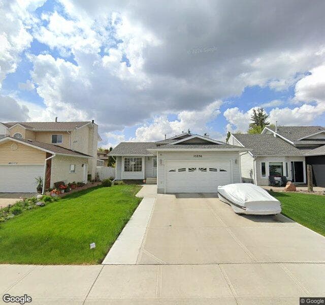 Street view of 15236 74 Street NW, Edmonton
