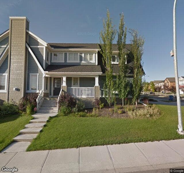 Street view of 86 Sage Valley Drive NW, Calgary