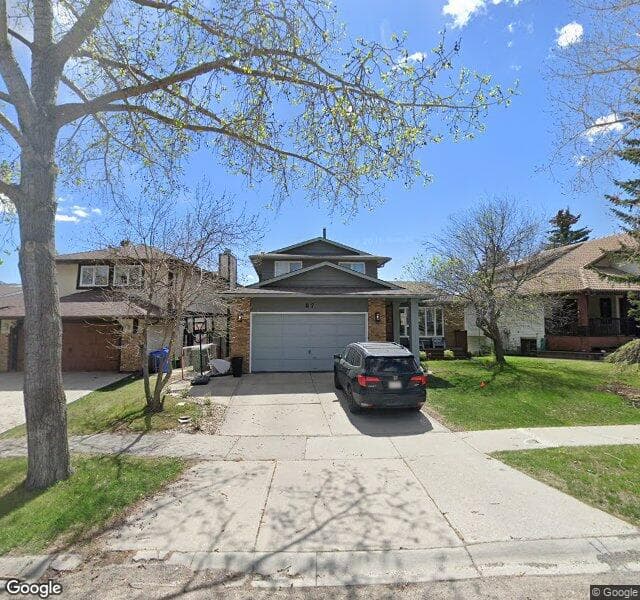 Street view of 87 Hawksbrow Drive NW, Calgary