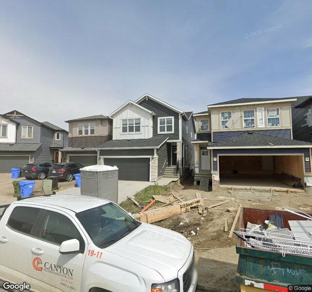 Street view of 217 Belmont Green SW, Calgary