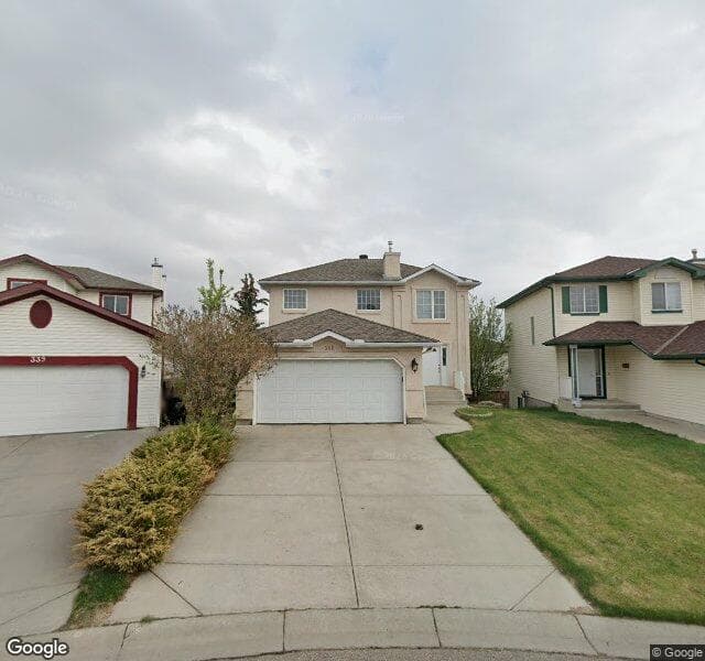 Street view of 335 Hidden Ranch Place NW, Calgary