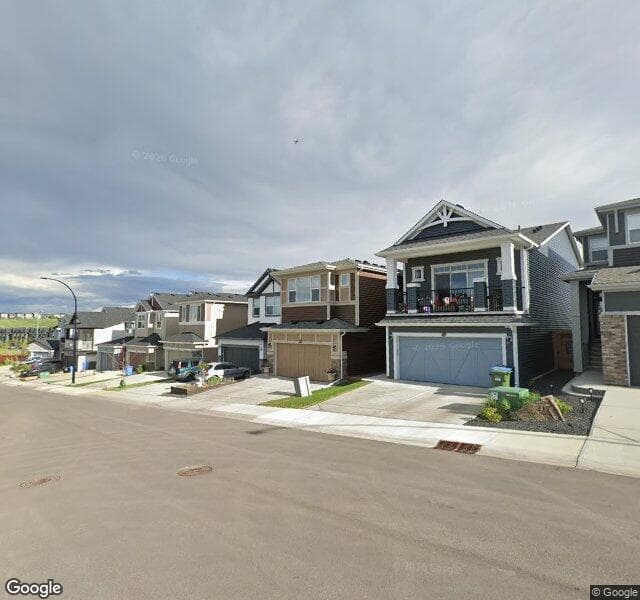 Street view of 205 Sage Bluff Rise NW, Calgary