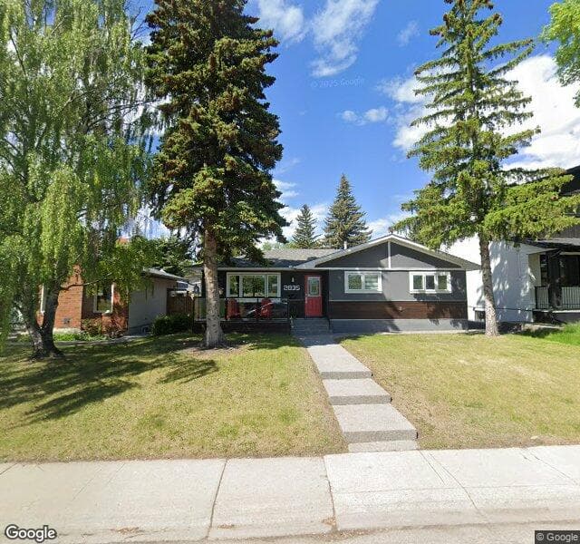 Street view of 2835 Burgess Drive NW, Calgary