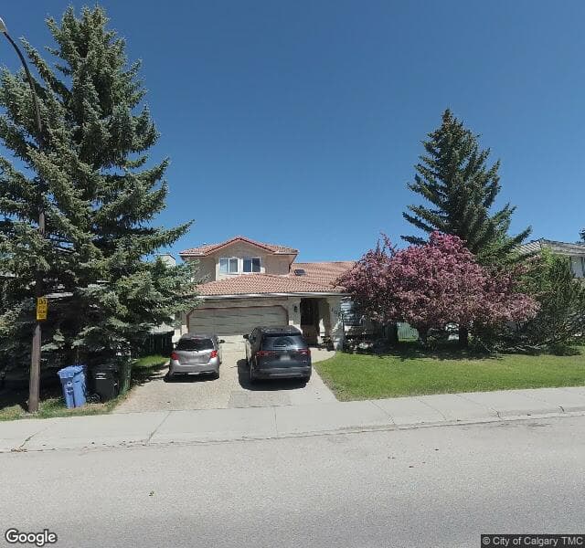 Street view of 686 Hawkwood Boulevard NW, Calgary