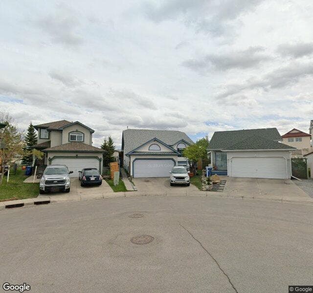 Street view of 38 Saratoga Close NE, Calgary
