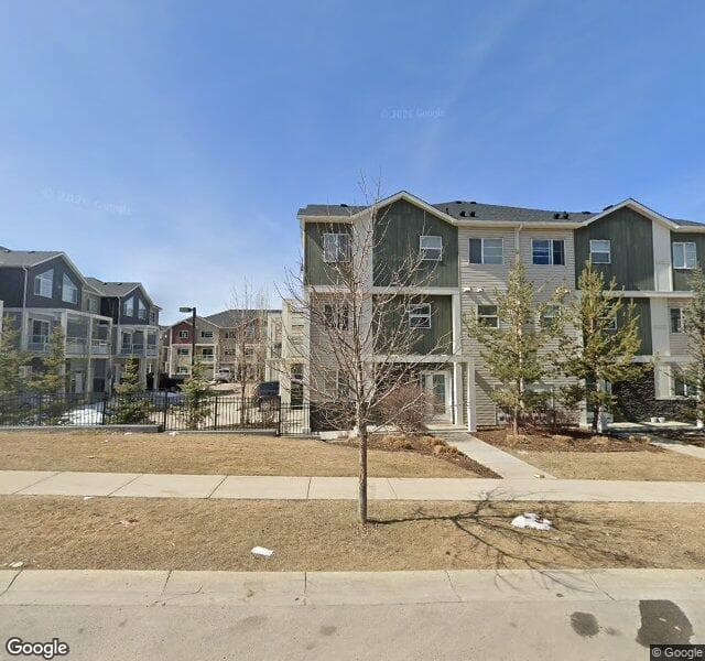 Street view of 810 Redstone View NE, Calgary