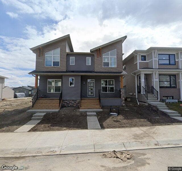 Street view of 933 Livingston View NE, Calgary