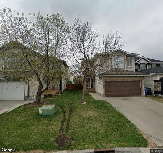 Street view of 107 Hidden Ranch Terrace NW, Calgary