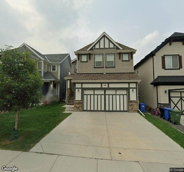 Street view of 48 Mahogany Crescent SE, Calgary