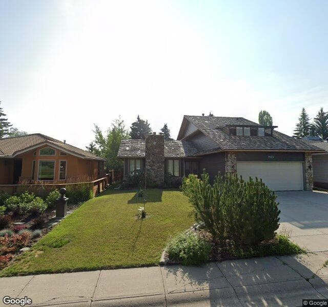 Street view of 9224 Oakmount Drive SW, Calgary
