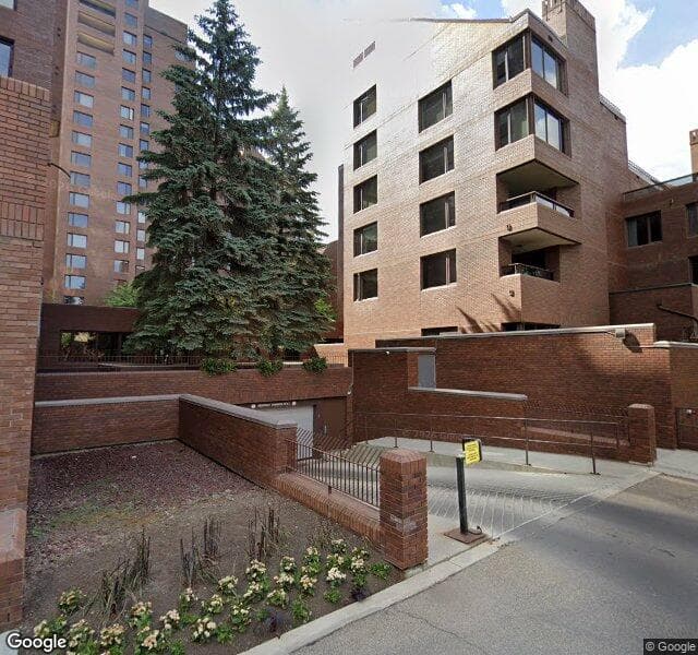 Street view of 1201D-500 Eau Claire Avenue SW, Calgary