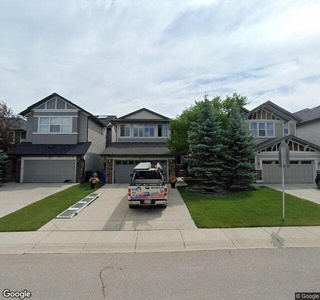 Street view of 93 Chaparral Valley Green SE, Calgary