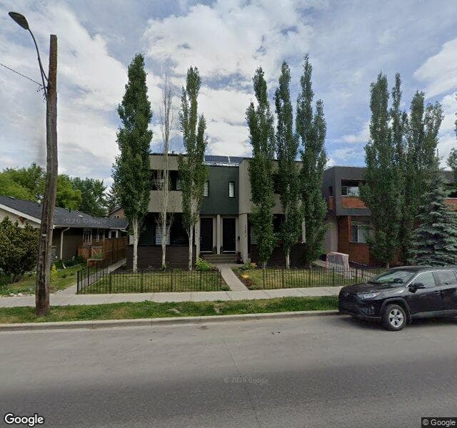 Street view of 1-1724 Kensington Road NW, Calgary