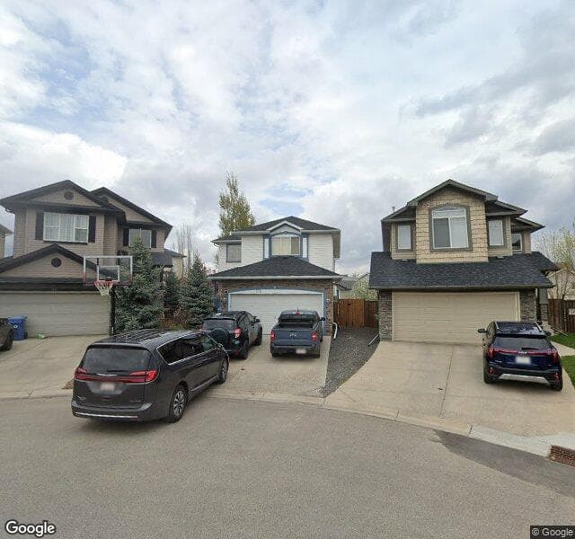Street view of 176 Bridlemeadows Common SW, Calgary