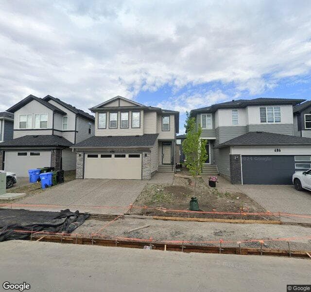 Street view of 490 Savanna Way NE, Calgary
